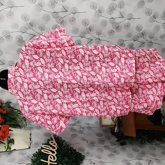 J. Crew Palm Cotton PJ Set - Picture 5 of 7